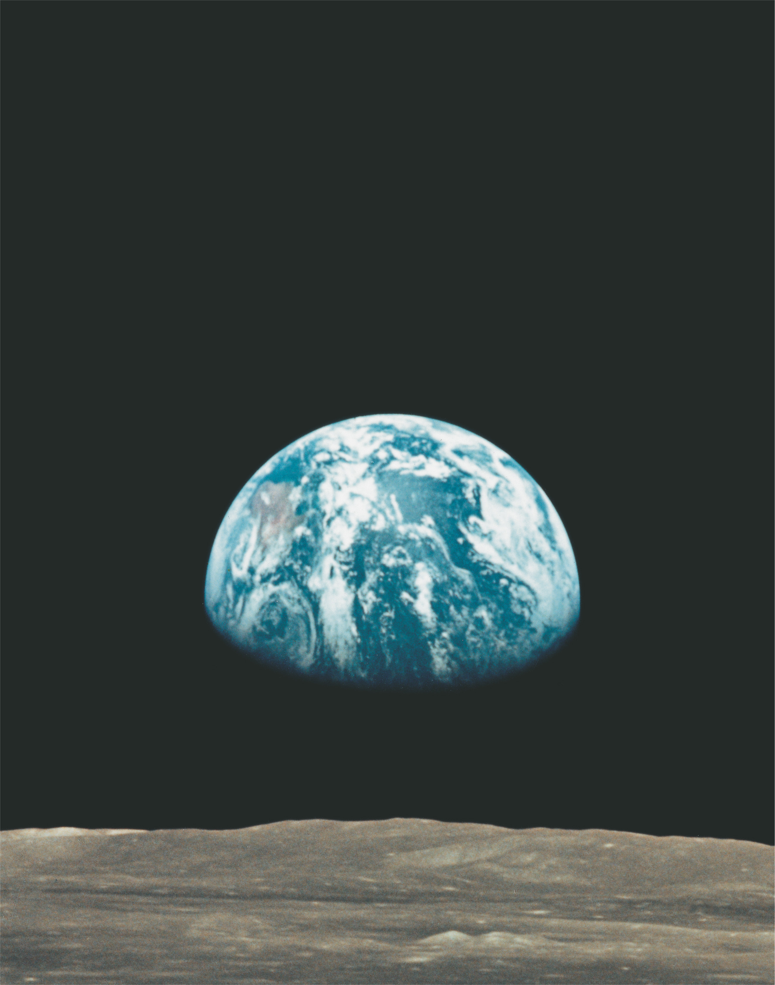 a view of Earth in space from the moon