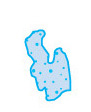 map symbol for salt lake: outline of a lake with dots in the water