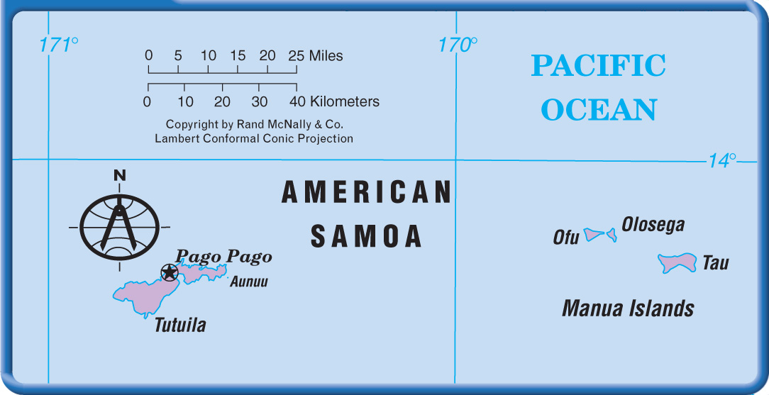 map of Samoa islands