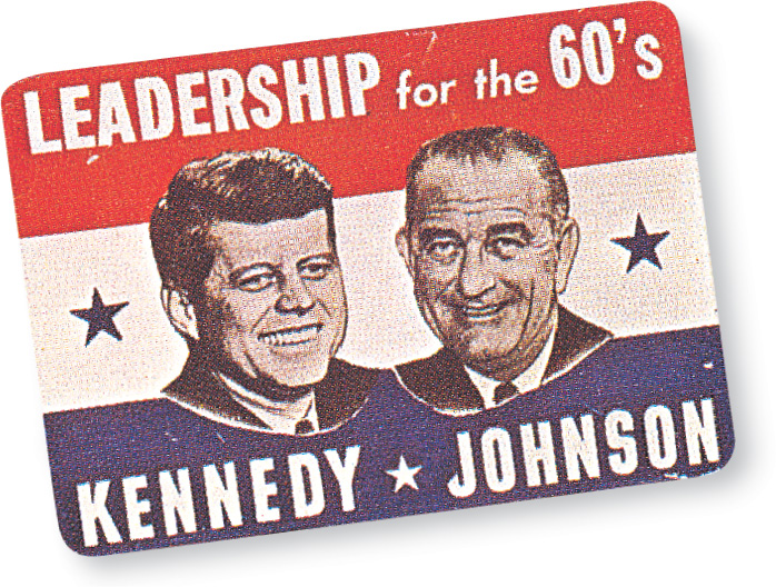 Campaign item: Kennedy and Johnson, leadership for the 60's.