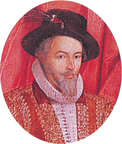 portrait: Sir Walter Raleigh.