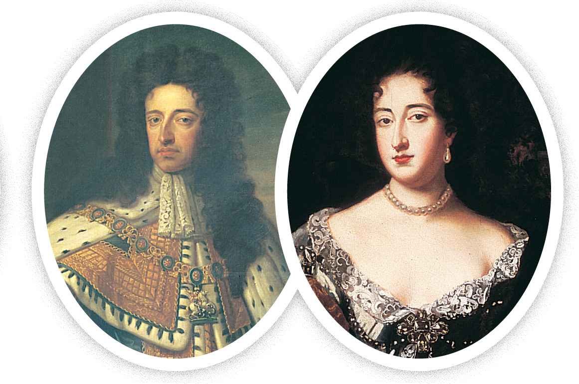 Portraits: William and Mary.
