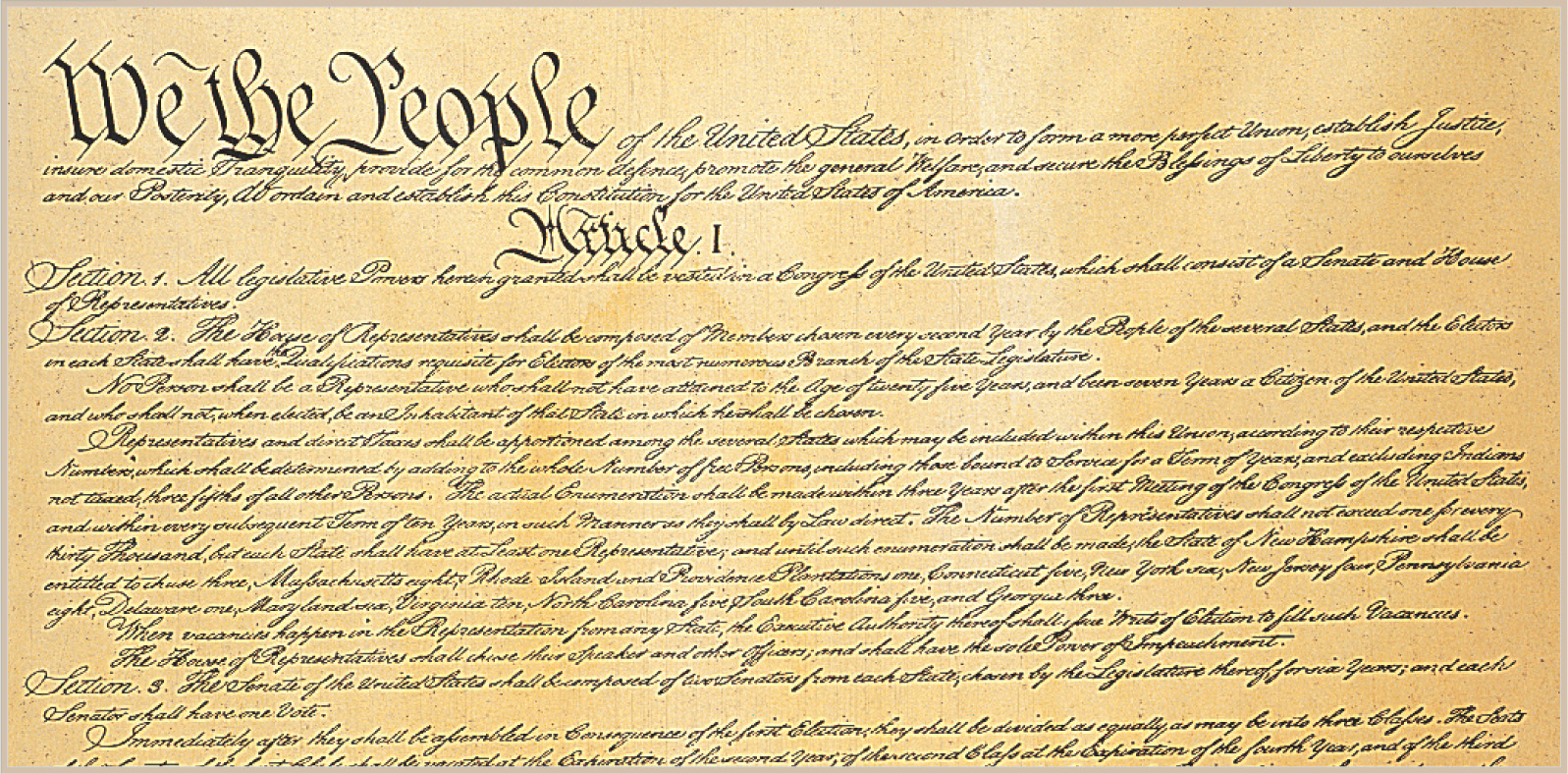 An image of the original handwritten Constitution.