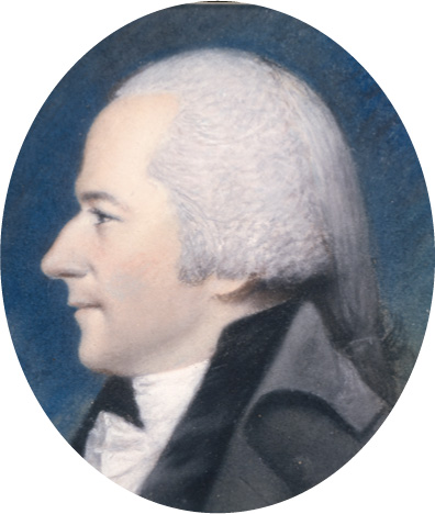 A portrait of Alexander
Hamilton.
