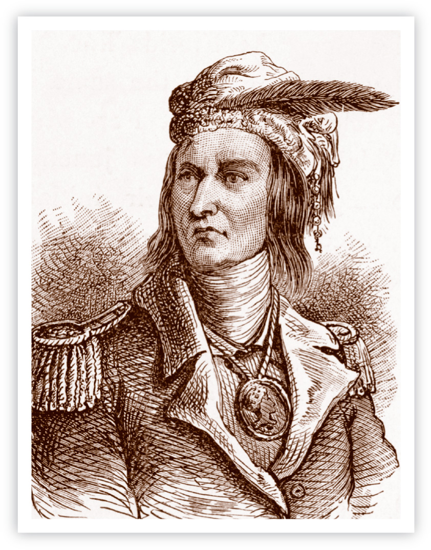 A portrait of Tecumseh.
