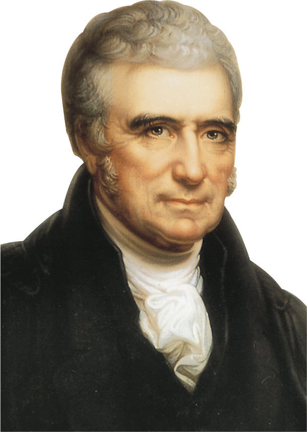 A portrait of John Marshall.
