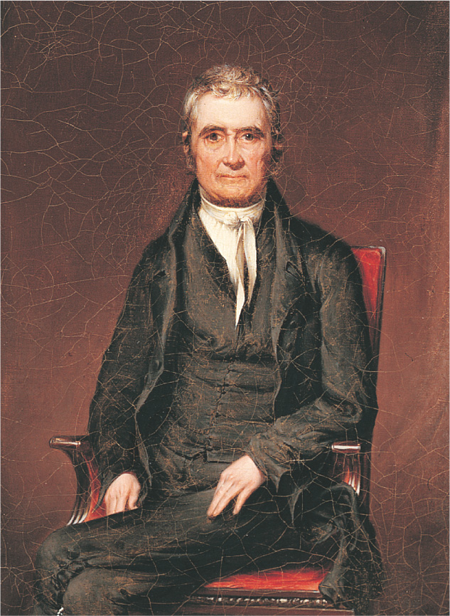 A portrait of John Marshall.