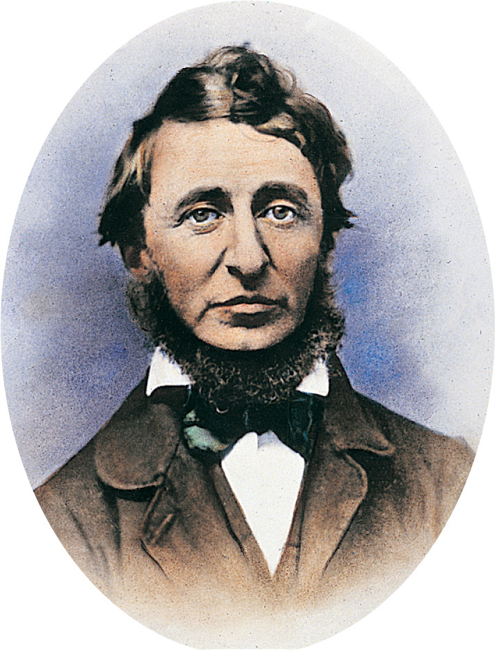 A portrait of Henry David Thoreau.