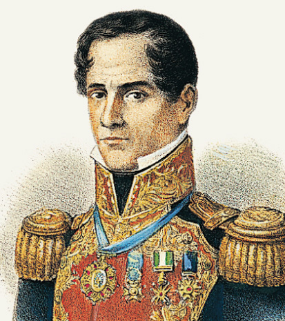 A portrait of Santa Anna.