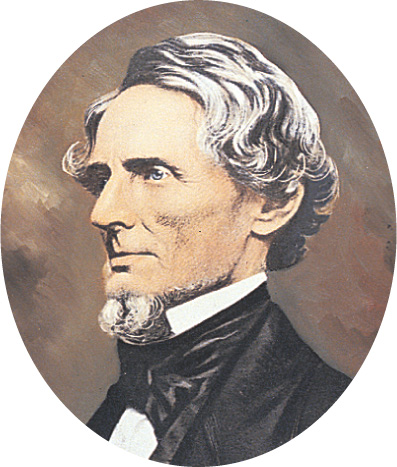 A portrait of Jefferson Davis.