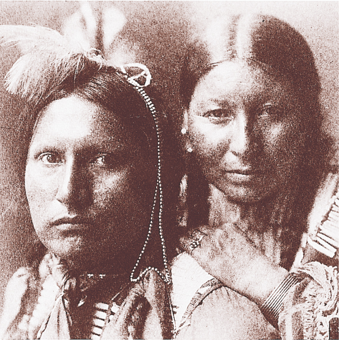 A photo of a Native American couple.