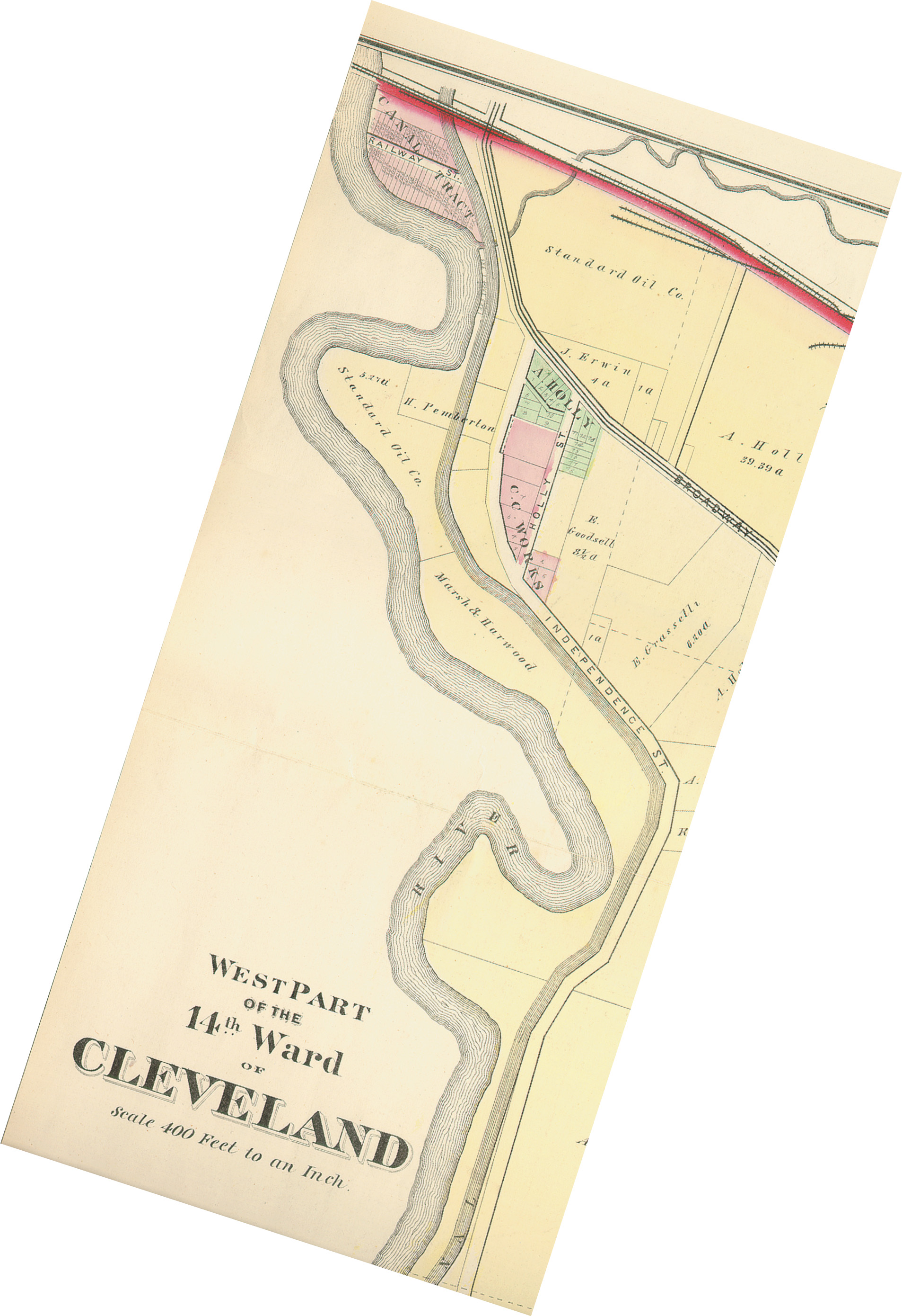 A map is titled West Part of the 44th Ward of Cleveland.