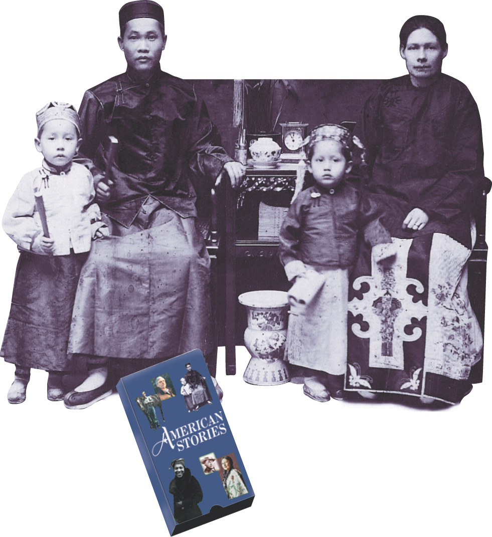 A photo of Fong See and his wife and two children.