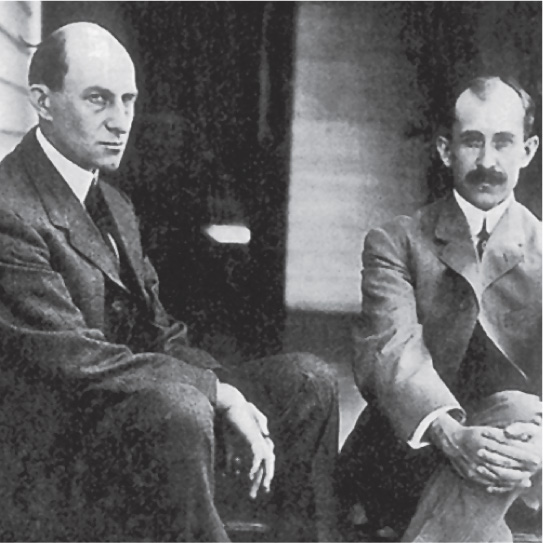 A photo of the Wright brothers.