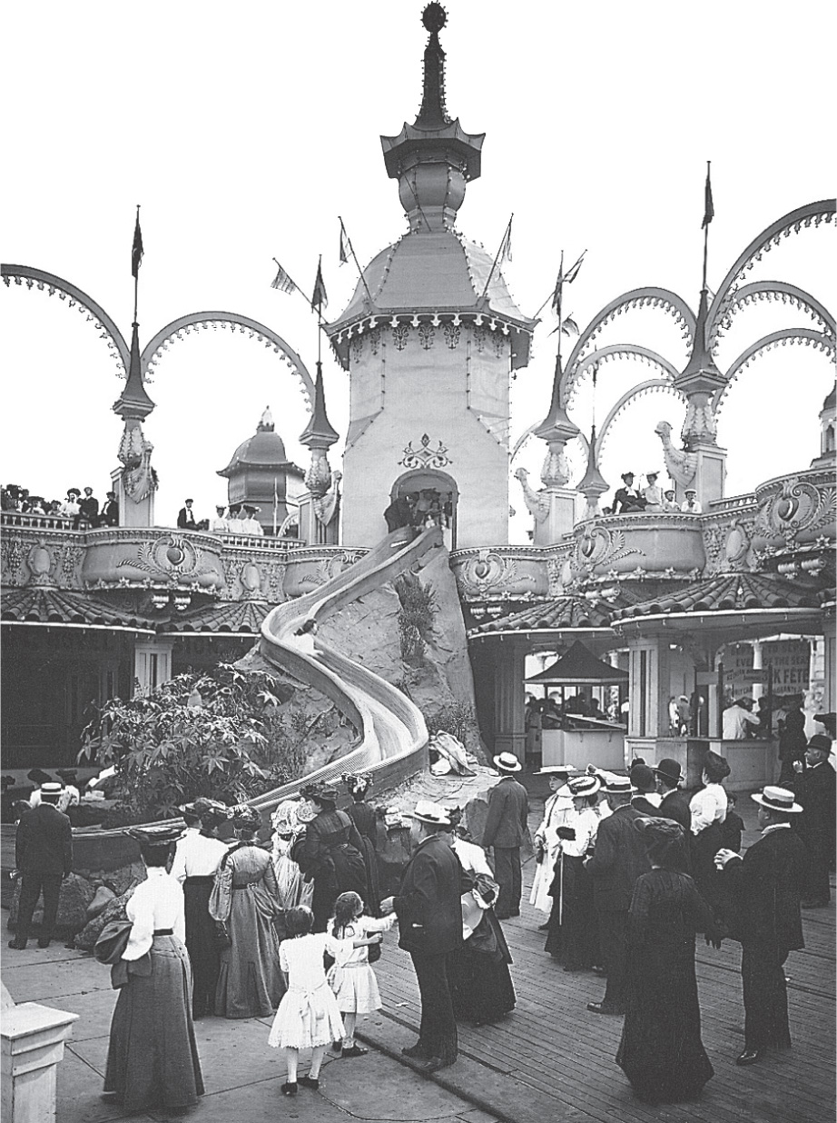A photo: Coney Island amusement park.