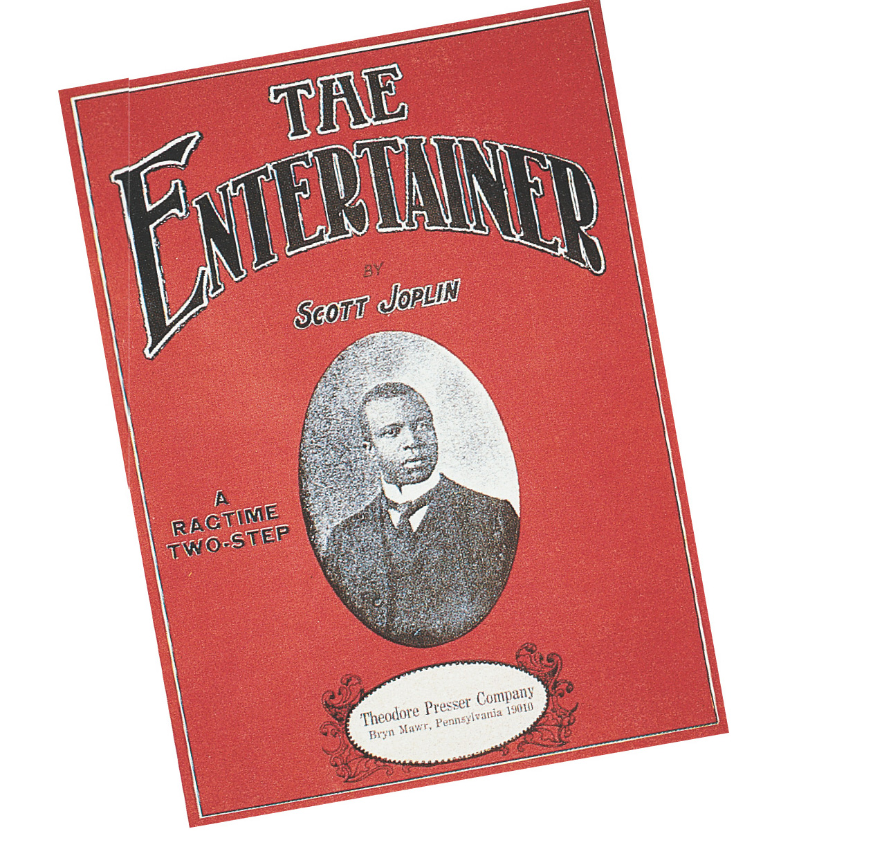 Sheet music titled The Entertainer, by Scott Joplin.