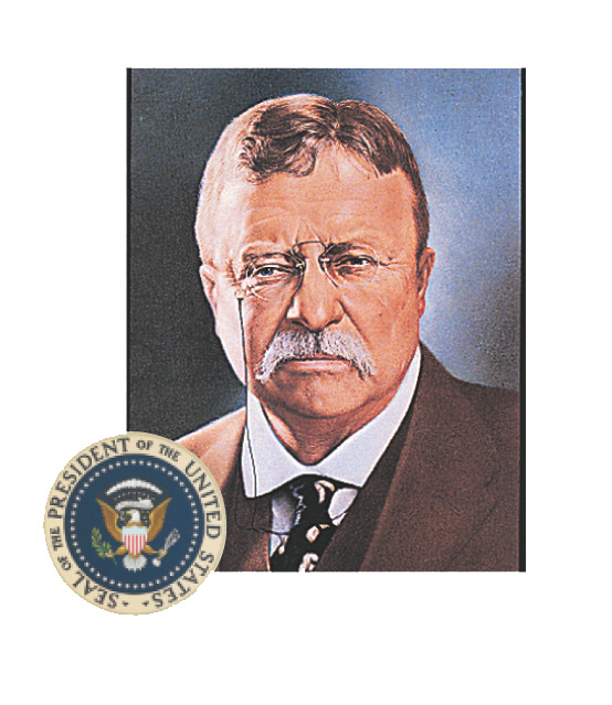 Portrait: Roosevelt and the Presidential seal