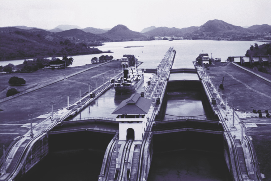 Photo: ship in Panama Canal