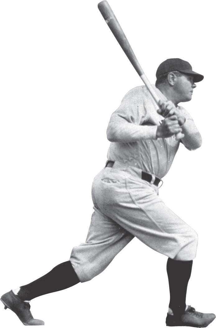 Photo: Babe Ruth swings a bat