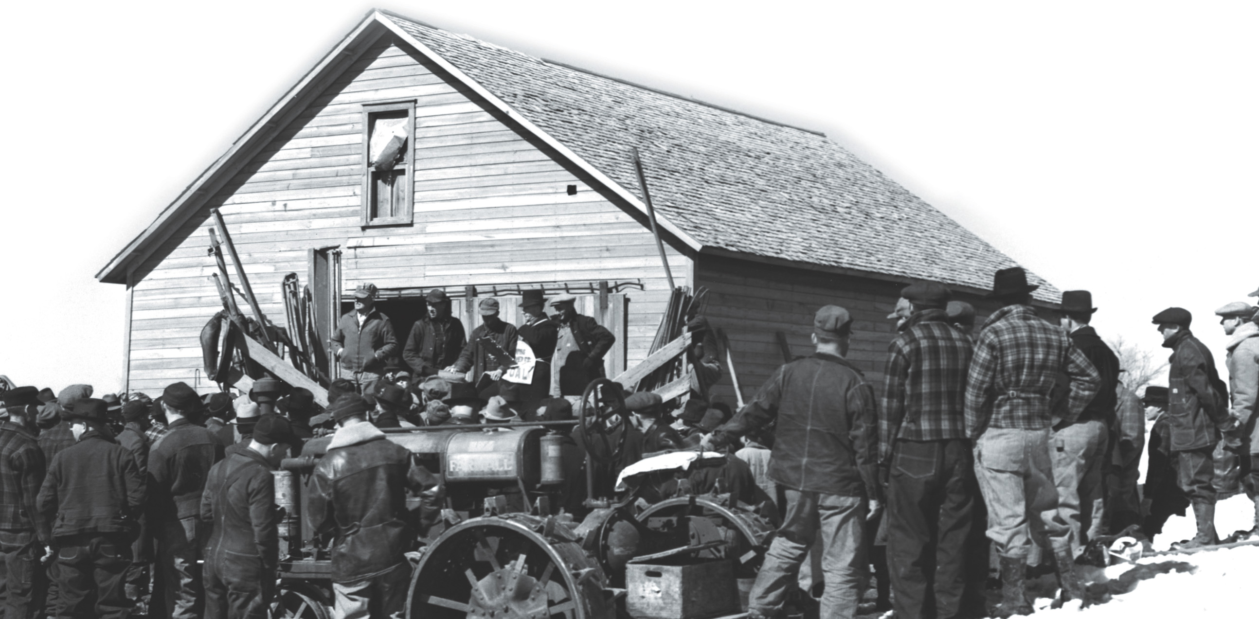 Photo: a farm equipment auction