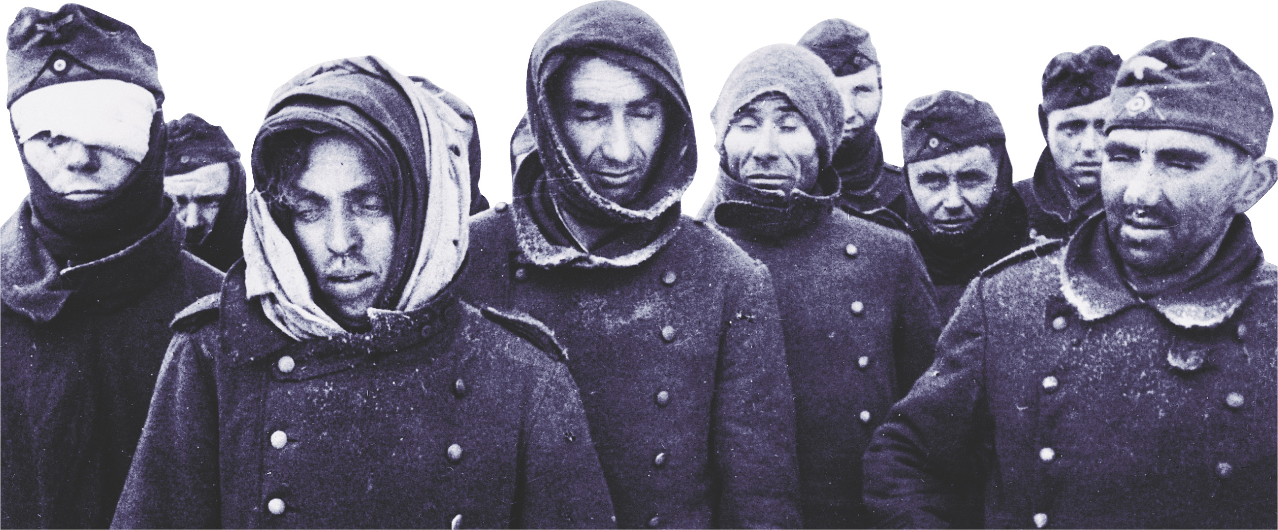 Photo: German soldiers bundled against the snow