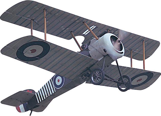 Photo: Sopwith Camel biplane with spinning propeller