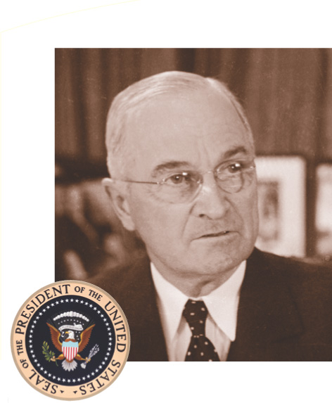Portrait: Harry S. Truman and Presidential Seal
