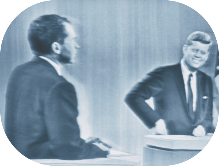TV still: John Kennedy and Richard Nixon