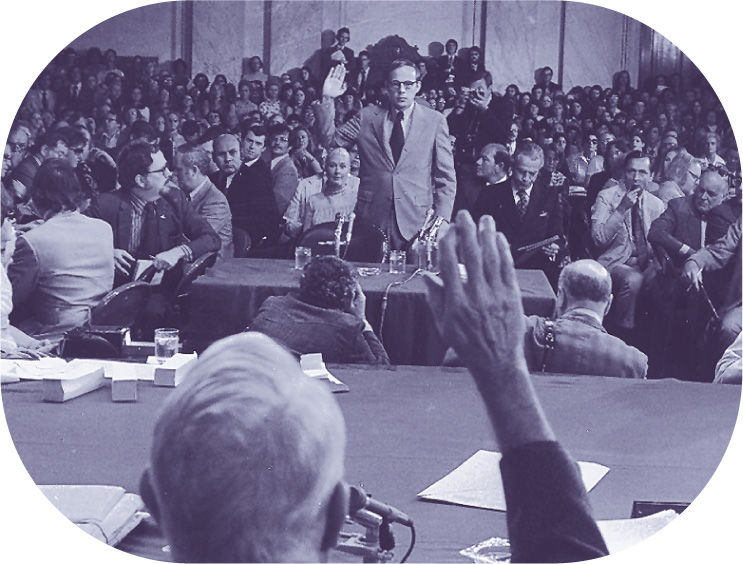 Photo: John Dean at a Watergate hearing 