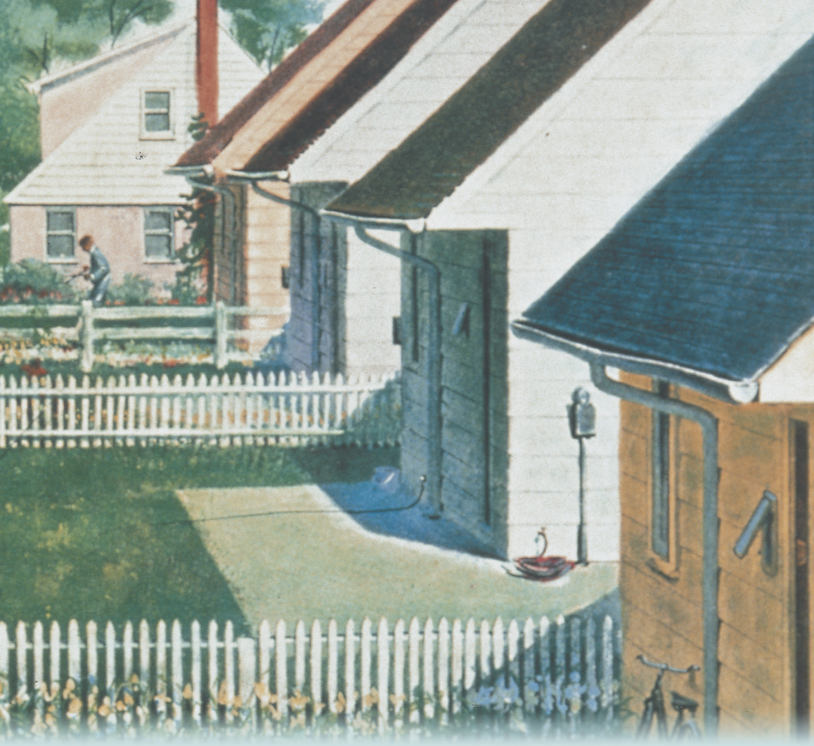 Illustration: Yards separated by fences