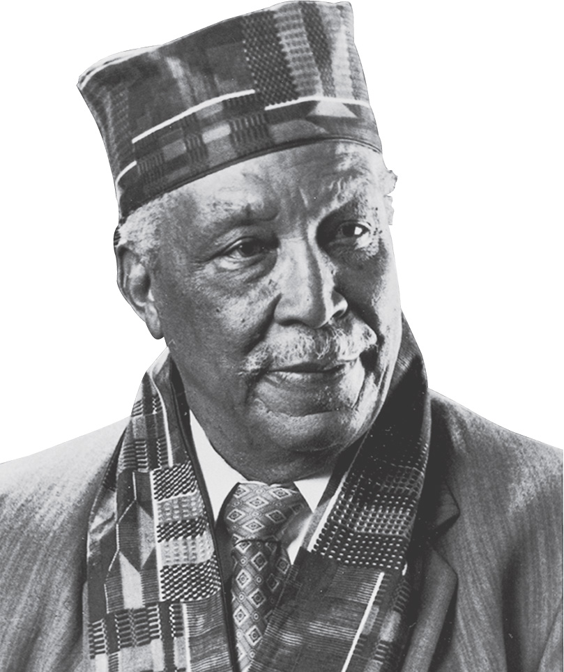 photo: Withers wears an African-style hat and scarf with a suit.