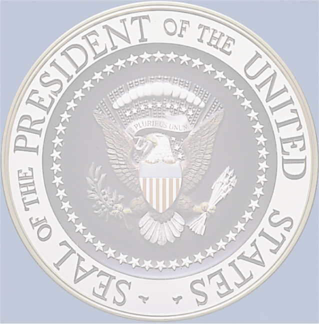 a logo: the presidential seal of the U.S.