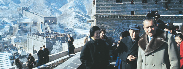 photo: Richard Nixon visits the Great Wall of China.
