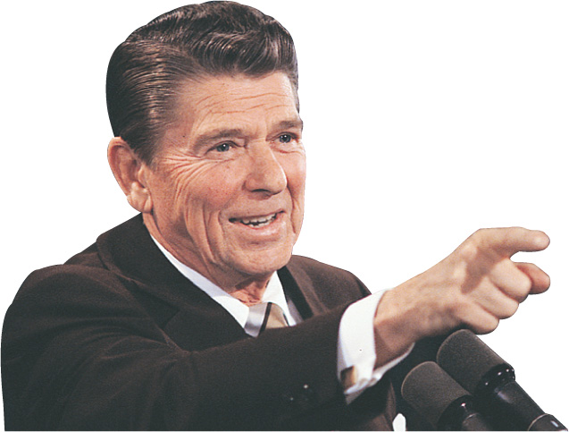 a photo: Ronald Reagan.