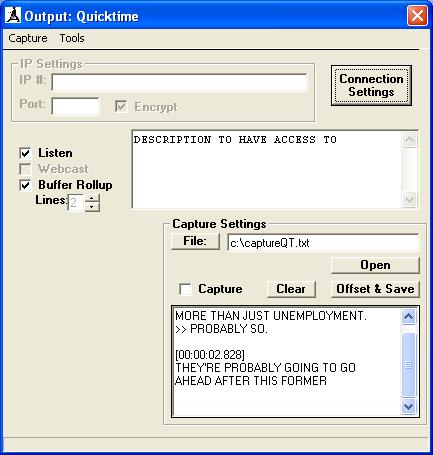 Output: Quicktime.