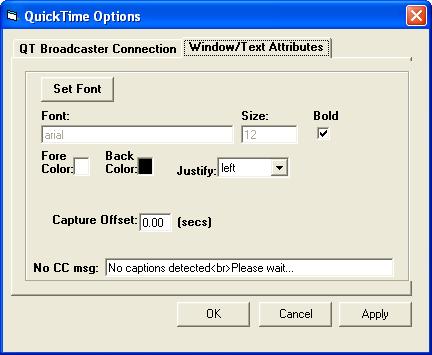 Output: QT Text Parameters.