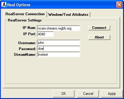 Output: Real Server Connection.