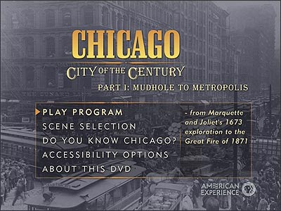 Chicago main menu with 'play program' highlighted