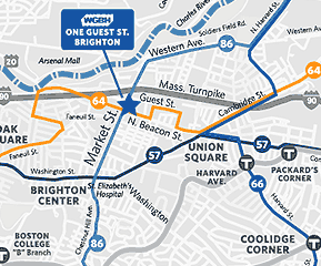 Map of WGBH Headquarters at One Guest Street